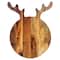 Hello Honey® 19" Acacia Wood Cheese & Cutting Board with Antlers